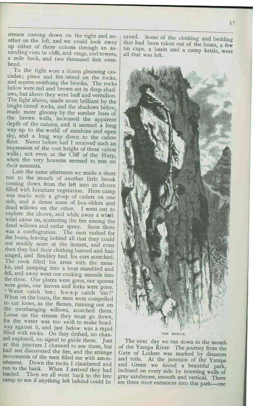 THE CA&Ntilde;ONS OF THE COLORADO-- the 1869 discovery voyage down the Colorado River. vist0059h